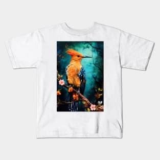 Hoopoe bird painting colors art #Hoopoe Kids T-Shirt